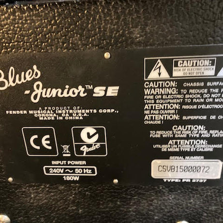 Fender Blues Junior SE guitar amp (preowned)