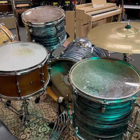 Gretsch Catalina Club Silver Oyster drum kit w/ Zildjian cymbals + hardware (preowned)