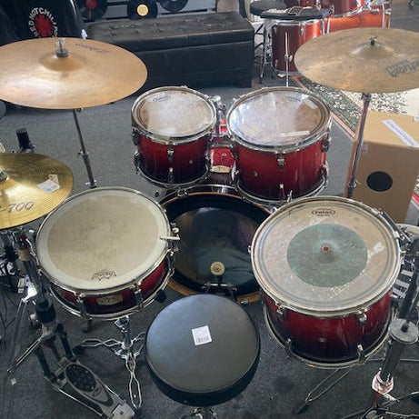 Pearl Export Drum Kit 5 piece w/ cymbals + stool (preowned)
