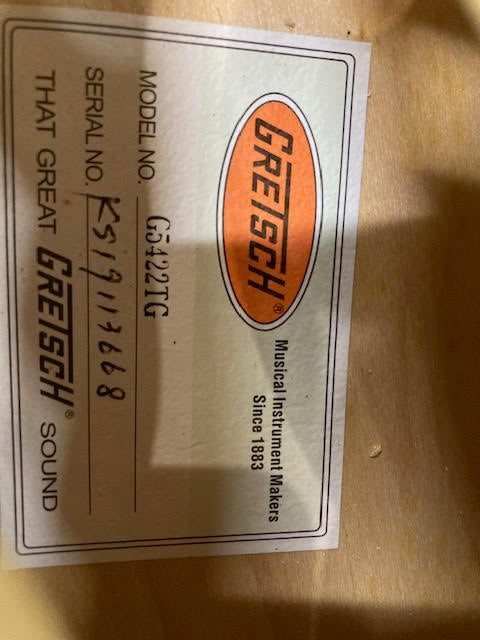 Gretsch G5422T6 White Electric Guitar in Hiscox Hardcase