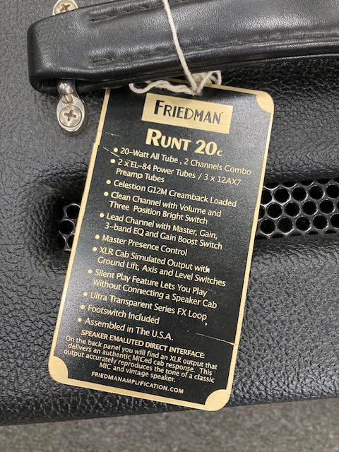 FRIEDMAN RUNT 20 COMBO (PREOWNED)