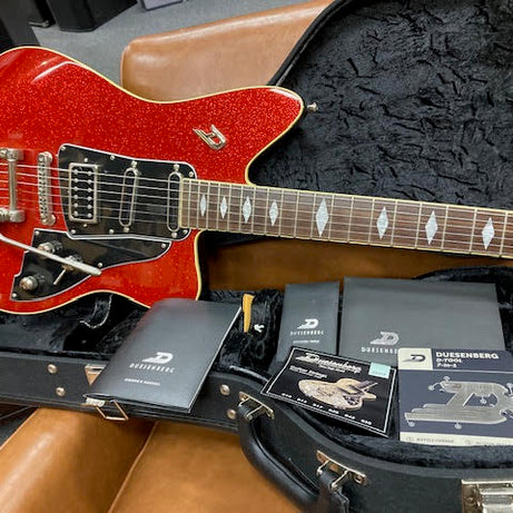 Duesenberg Paloma Red Sparkle electric guitar w/ case (preowned)
