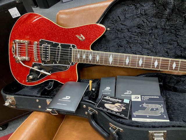 Duesenberg Paloma Red Sparkle electric guitar w/ case (preowned)