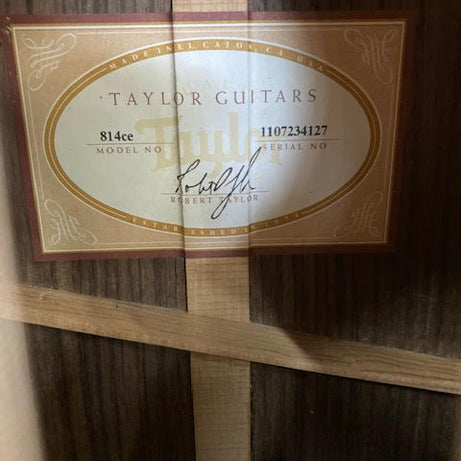 TAYLOR 814ce ACOUSTIC ELECTRIC GUITAR W/ CASE (PREOWNED)