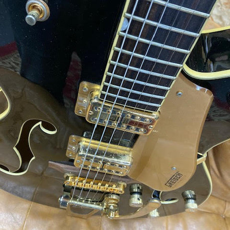 Gretsch G5420TG Hollowbody single cut electric guitar RARE BLACK w/upgrades
