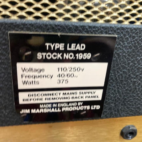 Marshall JMP 1959 Super Lead 2-Channel 100-Watt Guitar Amp Head 1974