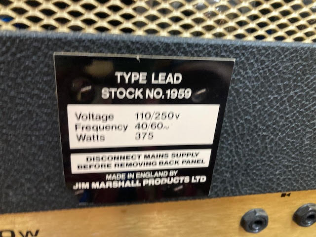 Marshall JMP 1959 Super Lead 2-Channel 100-Watt Guitar Amp Head 1974