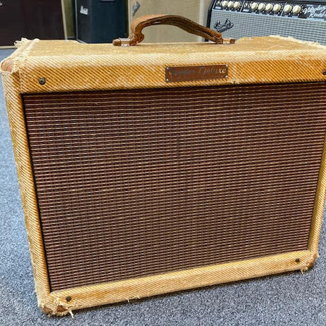 SOLD - 1956 Fender Deluxe 5E3 Tweed Narrow Panel amplifier