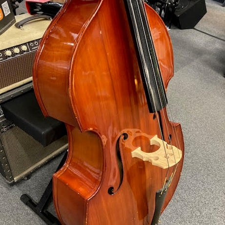 Double Bass 3/4 Allegro brand ? w/ case and bow (preowned)