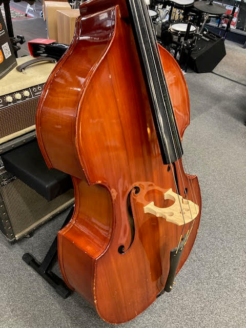 Double Bass 3/4 Allegro brand ? w/ case and bow (preowned)