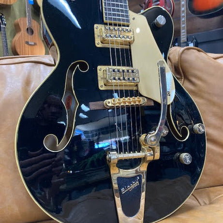Gretsch G5420TG Hollowbody single cut electric guitar RARE BLACK w/upgrades
