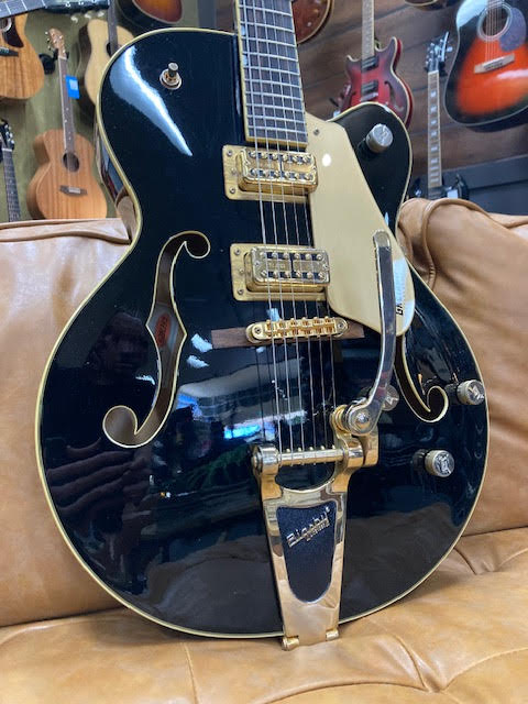 Gretsch G5420TG Hollowbody single cut electric guitar RARE BLACK w/upgrades
