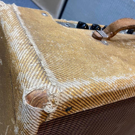 SOLD - 1956 Fender Deluxe 5E3 Tweed Narrow Panel amplifier