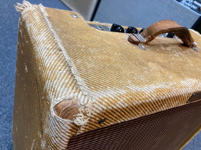 SOLD - 1956 Fender Deluxe 5E3 Tweed Narrow Panel amplifier