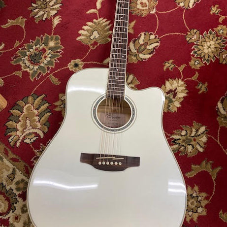 Takamine G37 Series Dreadnought AC/EL Guitar with Cutaway in Pearl White Gloss Finish (preowned)