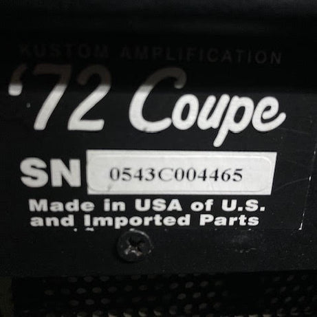 Kustom Coupe 72 2 x 12 combo guitar amplifier .