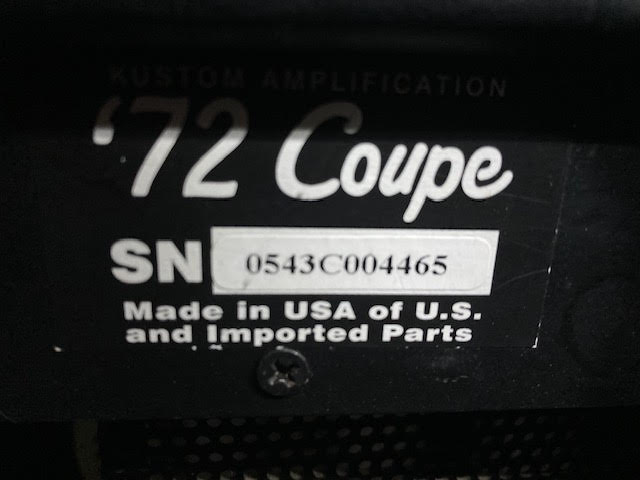 Kustom Coupe 72 2 x 12 combo guitar amplifier .