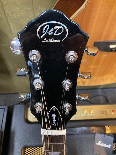 J&D Luthiers LP Custom-Style Electric Guitar (Metallic Blue Sparkle)