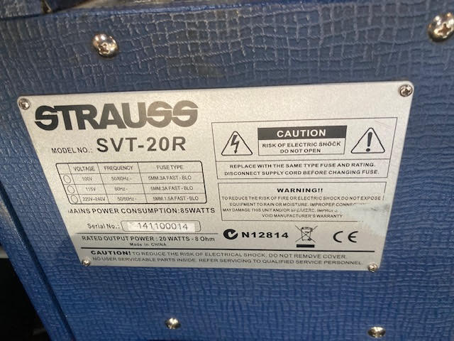 Strauss SVT-20R guitar amplifier (preowned)