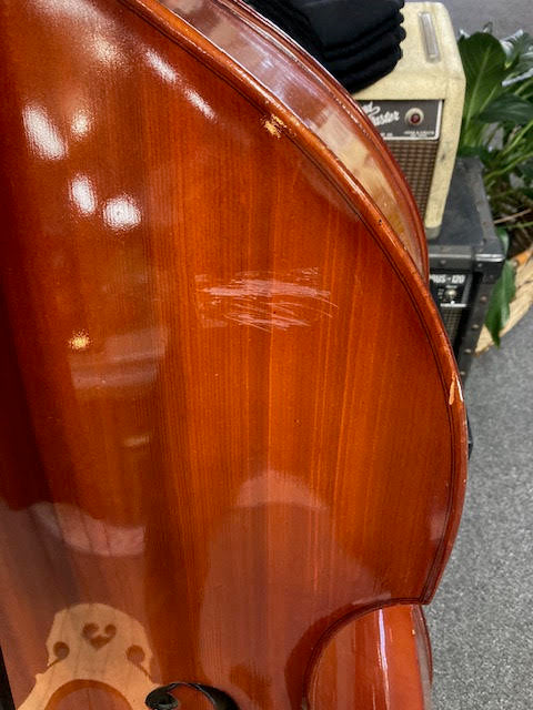 Double Bass 3/4 Allegro brand ? w/ case and bow (preowned)