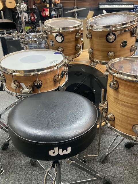 DW ECO-X Bamboo/Birch 6 piece drum kit w/ hardware + cymbals (preowned)