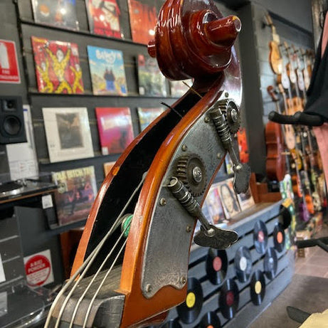 Double Bass 3/4 Allegro brand ? w/ case and bow (preowned)