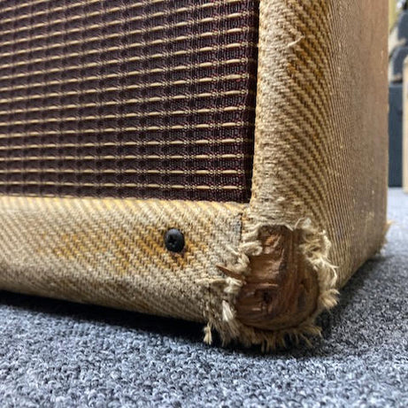 SOLD - 1956 Fender Deluxe 5E3 Tweed Narrow Panel amplifier