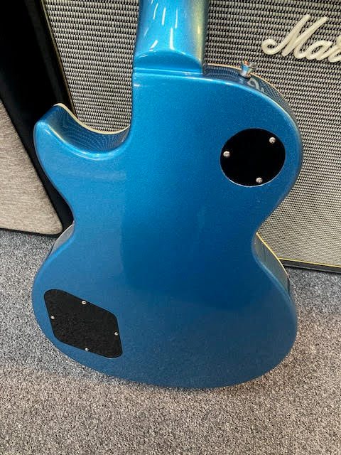 J&D Luthiers LP Custom-Style Electric Guitar (Metallic Blue Sparkle)