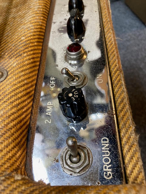 SOLD - 1956 Fender Deluxe 5E3 Tweed Narrow Panel amplifier