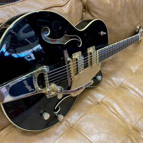 Gretsch G5420TG Hollowbody single cut electric guitar RARE BLACK w/upgrades