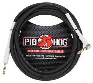 Pig Hog 18.5ft 1/4 - 1/4 Right angle 8mm Inst. Cable