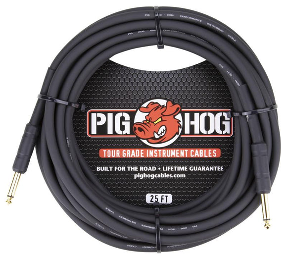 Pig Hog 25ft 1/4 - 1/4 8mm Inst. Cable