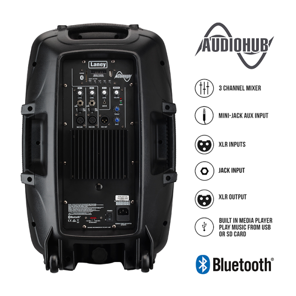 LANEY AH112-G2 Active moulded speaker with Bluetooth - 800W - 15 inch LF + 1 inch CD