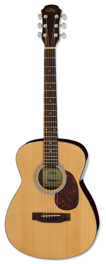Aria ADF-01 Series Folk Body Acoustic Guitar in Gloss Natural Aria - Over 50 Years of Excellence!