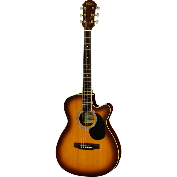Aria AFN-15 Prodigy Series AC/EL Folk Body Guitar with Cutaway in Tobacco Sunburst Gloss Aria - Over 60 Years of Excellence!