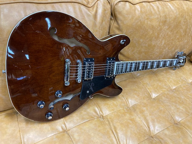 Hagstrom Justin York Super Viking Transparent Brown Music at Noosa