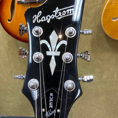 Hagstrom Justin York Super Viking Semi-Hollow Body Electric Guitar in Transparent Brown