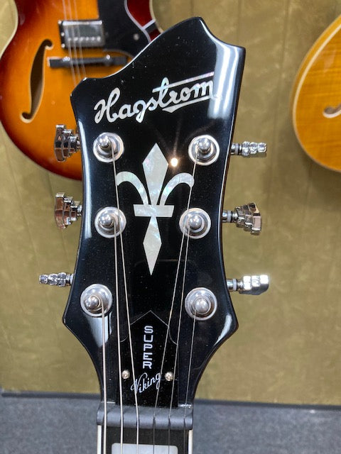 Hagstrom Justin York Super Viking Semi-Hollow Body Electric Guitar in Transparent Brown