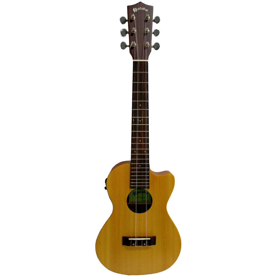 Kealoha KSK35TE6 6-String AC/EL Cutaway Tenor Ukulele with Solid Spruce Top in Natural Satin Finish BRAND NEW UKULELE'S UKEÉS MUSIC AT NOOSA NOOSA MUSIC SUNSHINE COAST 