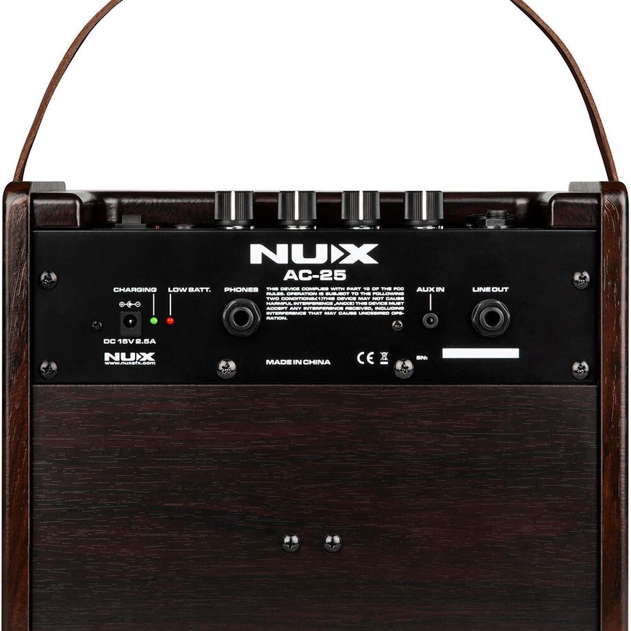 NUX AC25 Stageman 2-Channel, 25W Battery Operated Acoustic Amplifier