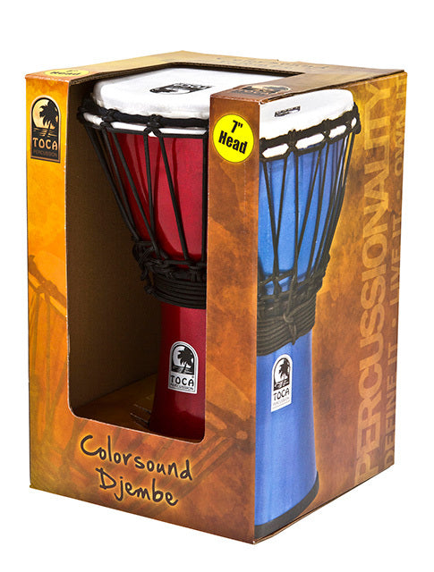 TOCTFCDJ7MO Toca Freestyle Colorsound Series 7" Djembe Metallic Orange MUSIC@NOOSA NOOSA MUSIC BRAND NEW PERCUSSION INSTRUMENTS