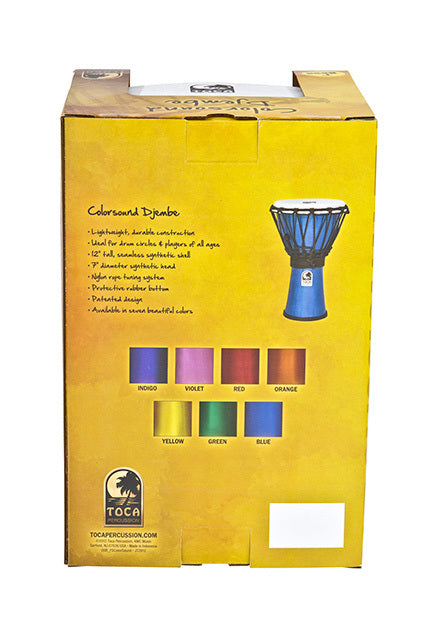 TOCTFCDJ7MO Toca Freestyle Colorsound Series 7" Djembe Metallic Orange MUSIC@NOOSA NOOSA MUSIC BRAND NEW PERCUSSION INSTRUMENTS