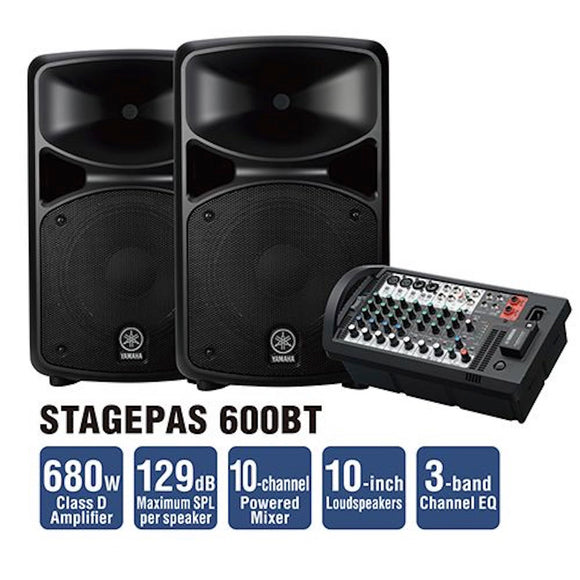 Yamaha Stagepas600BT Portable P.A System with Bluetooth