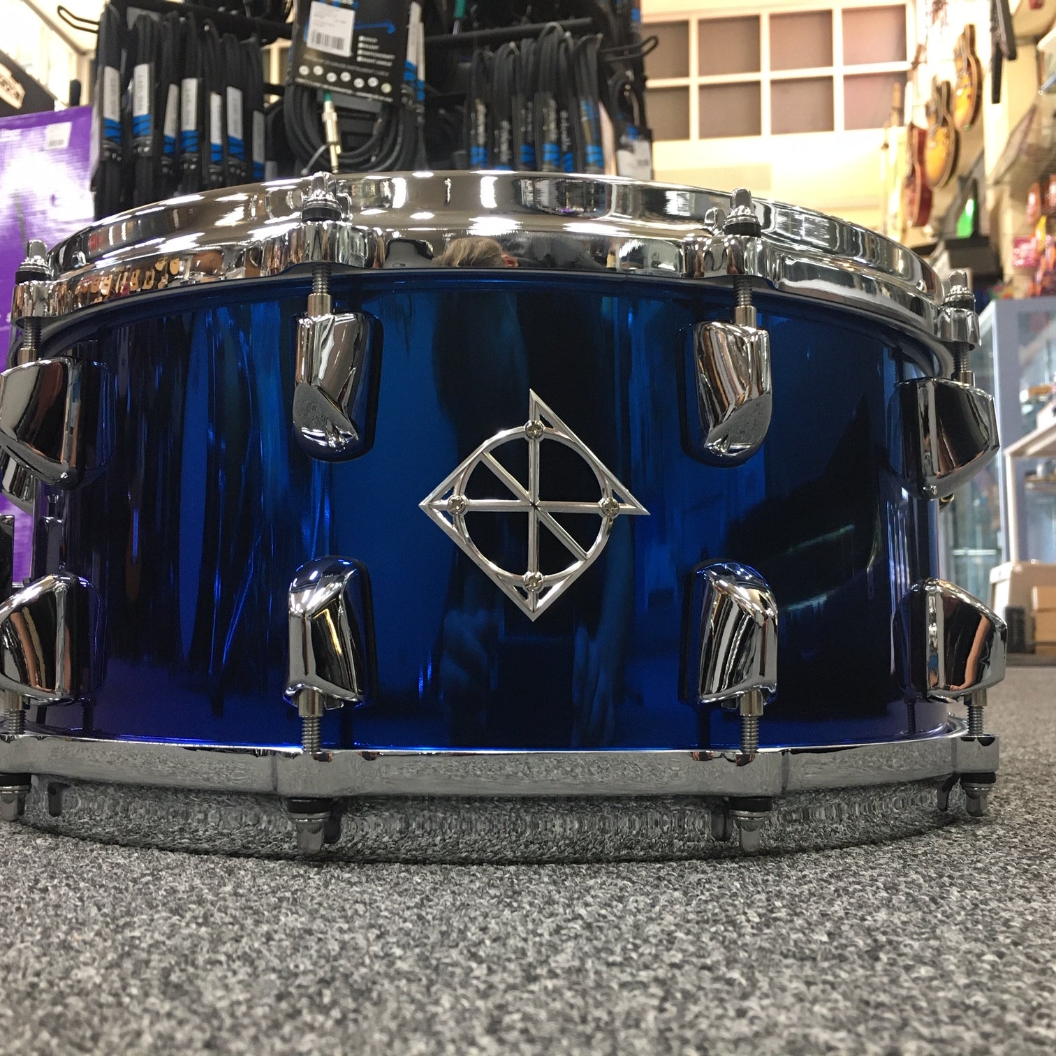 Dixon Artisan Series Blue Titanium Plated Steel Snare Drum - 14 x 6.5" Play Dixon, A Sound Choice!
