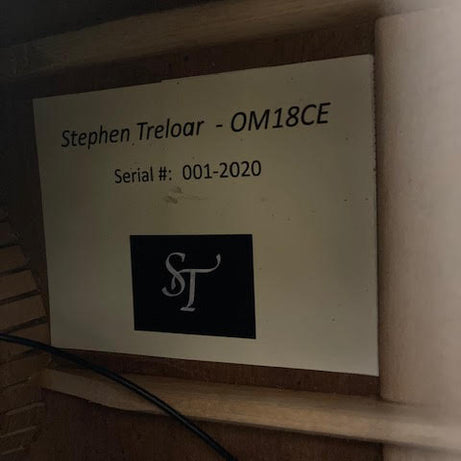 Custom Stephen Treloar OM18CE acoustic electric guitar w/case