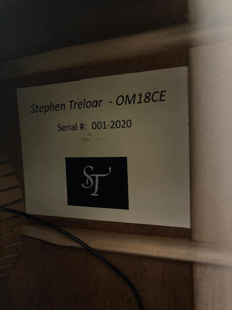 Custom Stephen Treloar OM18CE acoustic electric guitar w/case